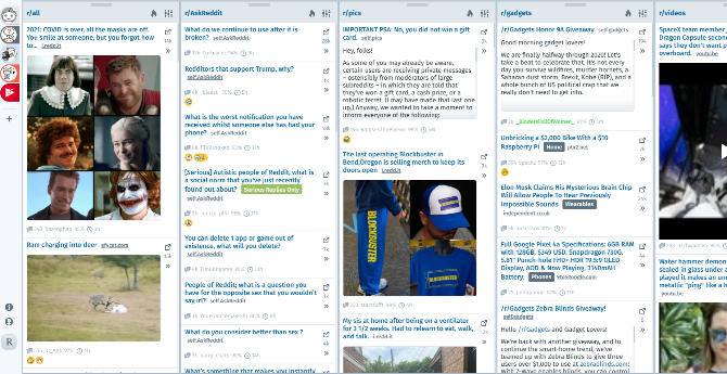 Deck for Reddit geeft een Tweetdeck-achtige kolommenlay-out voor subreddits