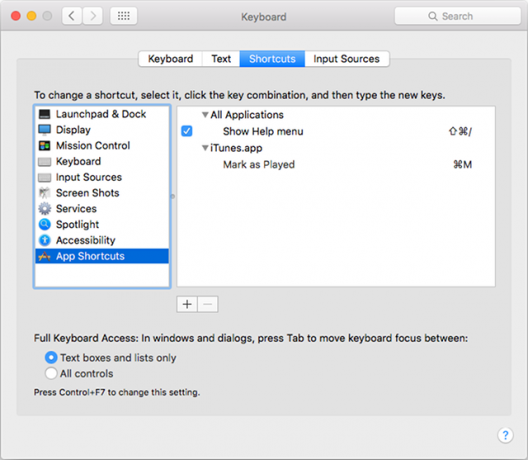 mac-custom-keyboard-shortcut-venster