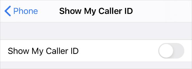 Toon de optie Mijn beller-ID via iPhone-instellingen