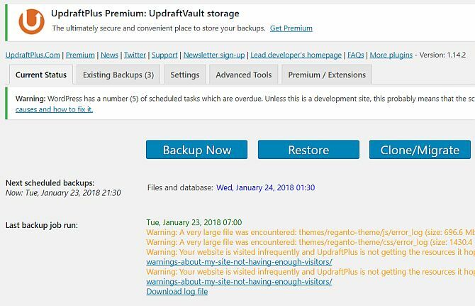 Stel uw blog in met WordPress: The Ultimate Guide blogback-up