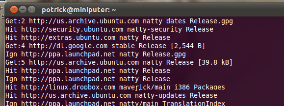 update ubuntu-installatie