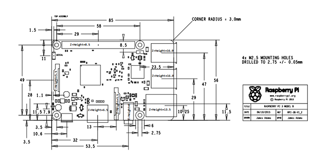 18 Interessante DIY Raspberry Pi Case-ideeën pi3 mechanische tekening 670 670x322