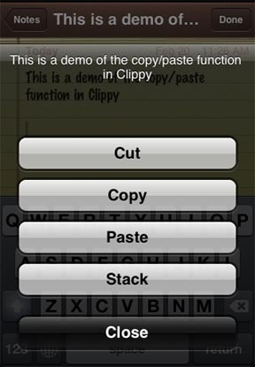 clippy - iphone copy plak tekst