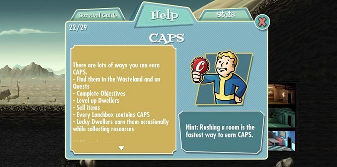 fallout shelter verdienen caps screenshot