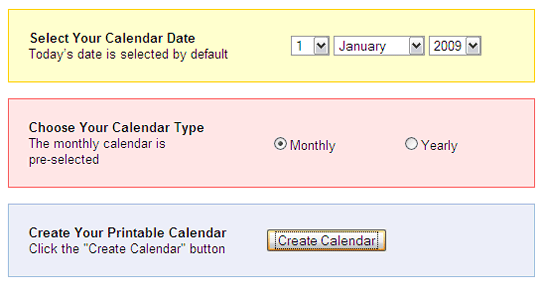 een kalender afdrukken