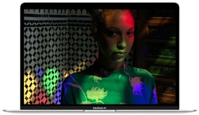 Retina-display op een MacBook Air