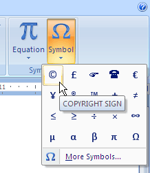 symbool invoegen 1