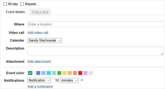 beschikt over Google Calendar Web