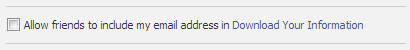 Facebook Laat vrienden e-mailadres opnemen
