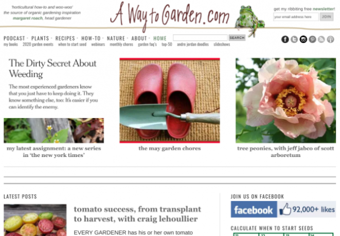 Margaret Roach's A Way to Garden is een van de beste tuiniersites en blogs op internet, met veel gratis tools en een podcast
