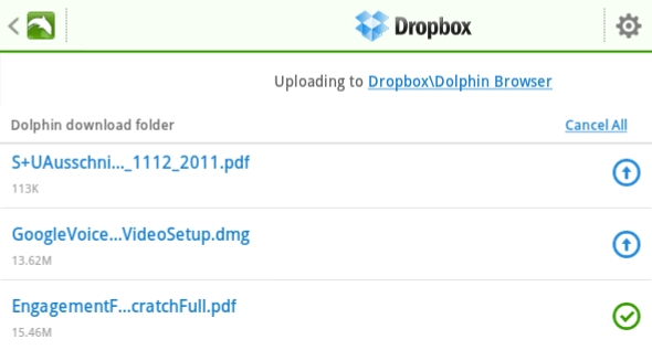 dropbox-app voor Android