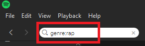 Spotify-zoekgenre