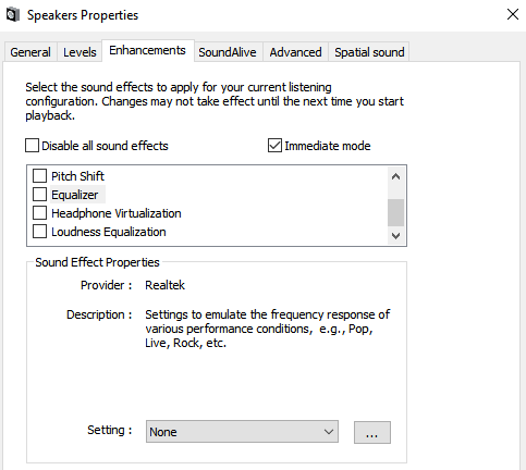 Windows 10 Sound Equalizer