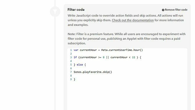 Hoe IFTTT-applets met geavanceerde filters te gebruiken - filtercode