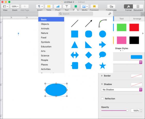 Vorm invoegen in Pages op Mac