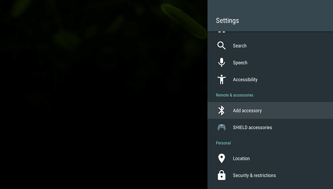 Android tv-instellingen accessoire
