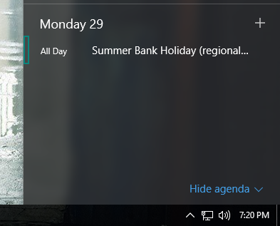 windows 10 agenda agenda taakbalk