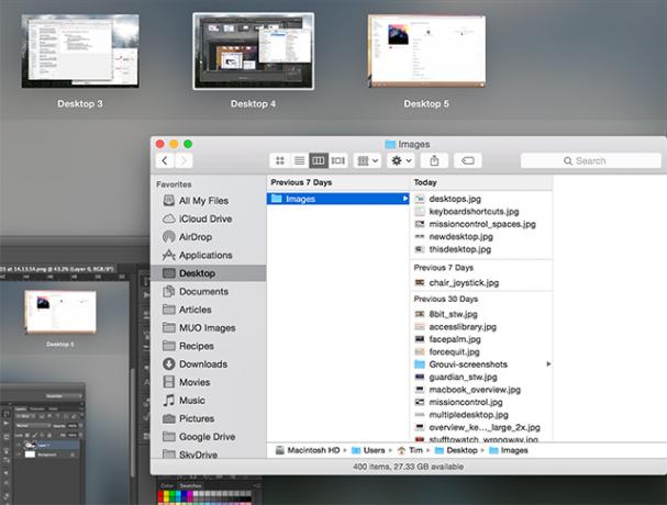 Hoe meerdere desktops te gebruiken in Mac OS X quicklook-snelheid