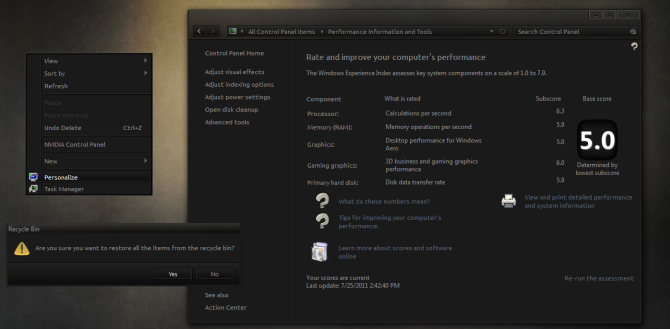 tavaris dark theme voor windows 7