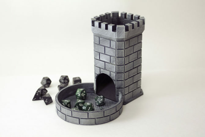 De beste 3D-printables voor Tabletop Fantasy RPG's dobbelstenen toren 670x447