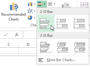 Excel Selecteer 2D staafdiagram