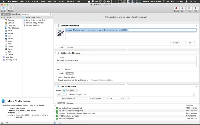 Mac Sierra Automator-alarm