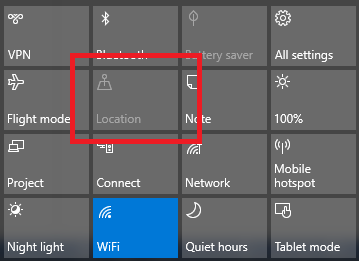 windows 10 locatieservices snelle actie