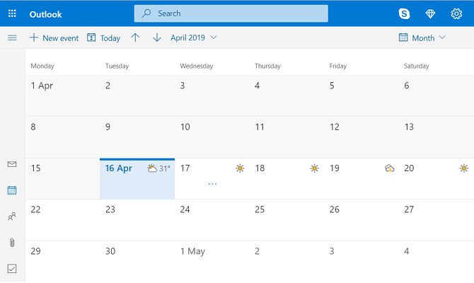 Outlook kalender webapp