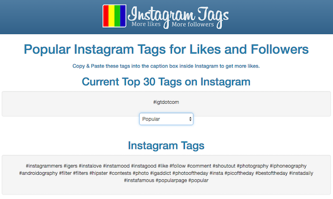 Beste Instagram-tools Instagram-tags