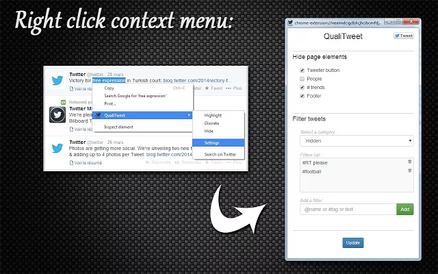 Chrome Twitter-extensie QualiTweet