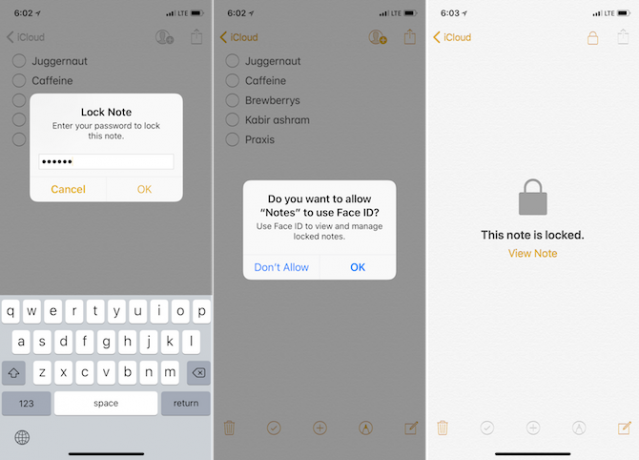 Apple Notes-functies - Lock Notes