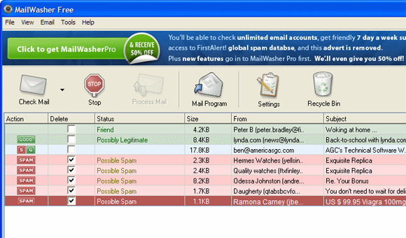 Top 4 Freeware Spam Blockers die mailmail echt werken