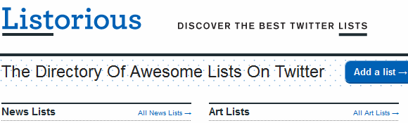 Twitter-lijsten maken, ontdekken en volgen Listorious