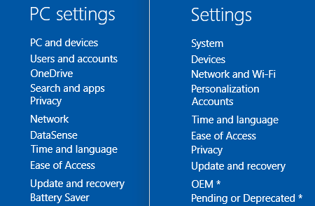 PC-instellingen Windows 10