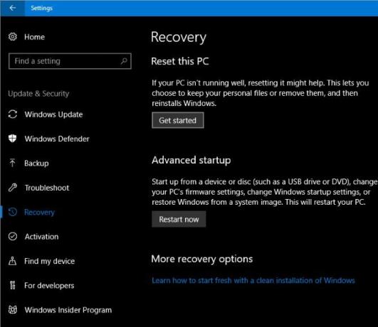 Herstel Windows 10 door Reset deze pc te gebruiken