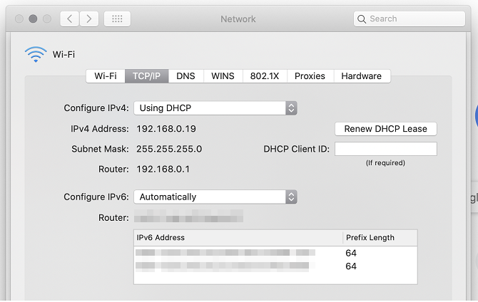 router ip-adres macos