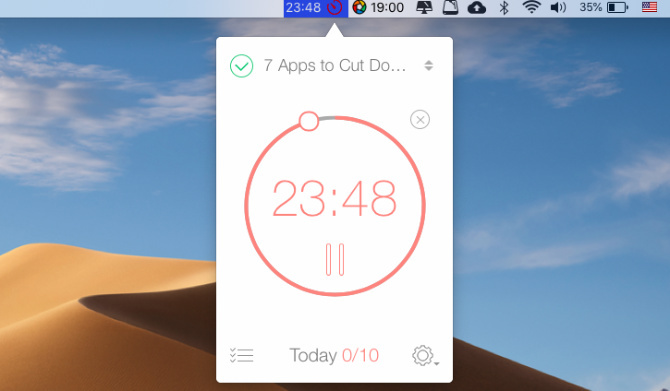 Be Focused, een Pomodoro-timer voor Mac