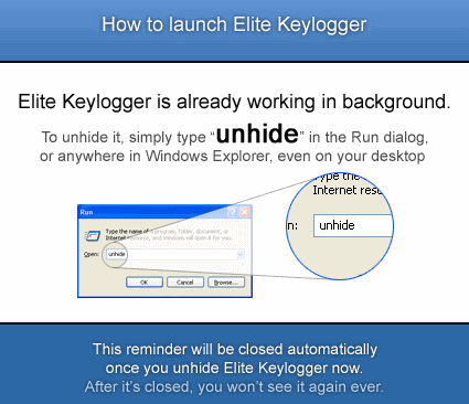 Elite Keylogger-instructies