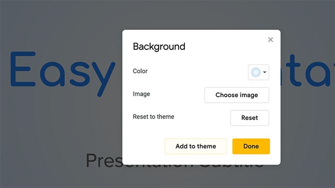 Een presentatie maken Google-dia's Achtergrond toevoegen aan thema