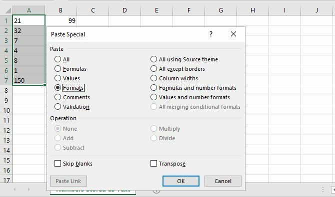 Plak de opmaak van een cel naar andere cellen in Excel.