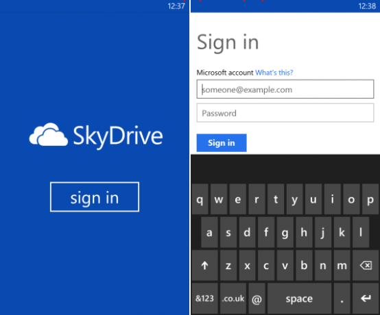 skydrive windows telefoon