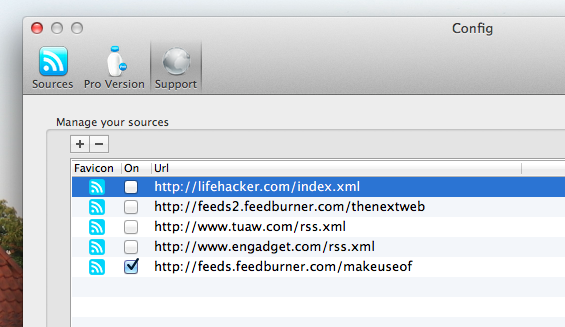 freshfeed-configureren