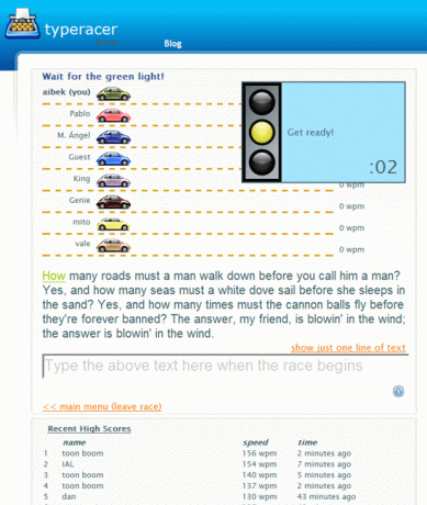 TypeRacer - Typspel