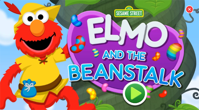 iphone educatieve apps voor kinderen - Elmo en de Beanstalk iOS