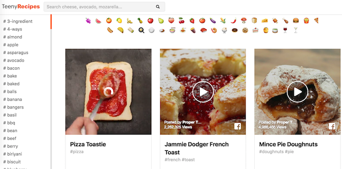 Facebook Vind inhoud Teeny Recipes