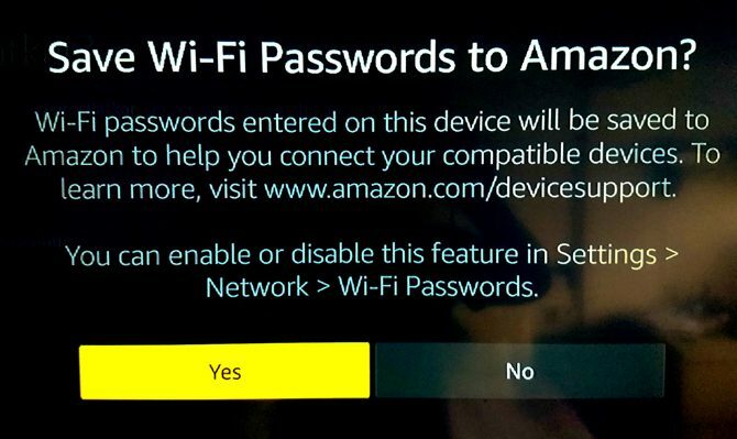 Amazon Fire TV Stick instellen: Wi-Fi-wachtwoorden opslaan bij Amazon?