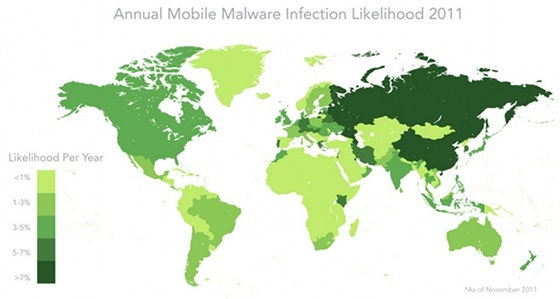 Android-gebruikers verliezen 1 miljoen aan malware in 2011 [Nieuws] Android-infectiegraad