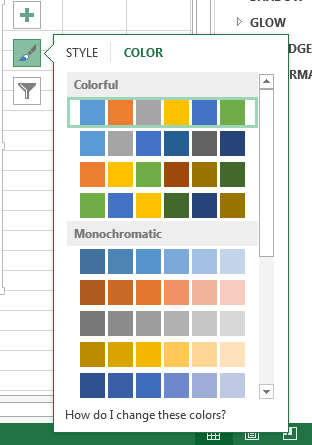 Excel-kleurinstellingen