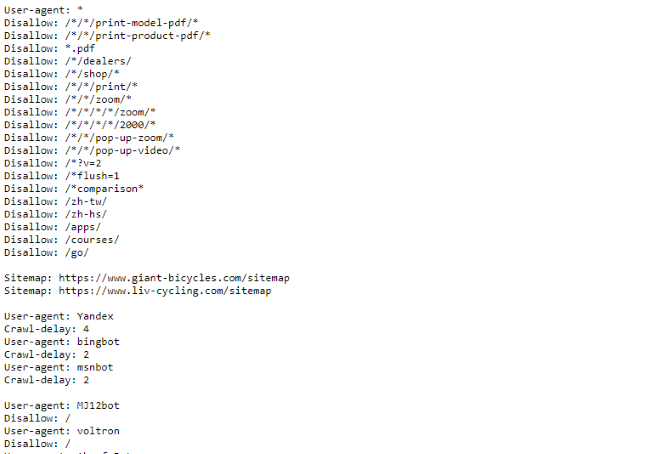 gigantisch robots.txt-bestand