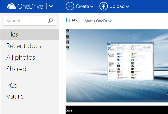 Dit is een schermopname van een van de beste Windows-programma's genaamd OneDrive